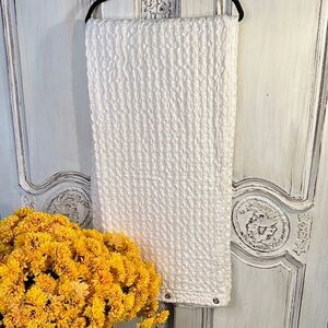 West Elm Luxurious White Waffle Textured Spa Shower Curtain
